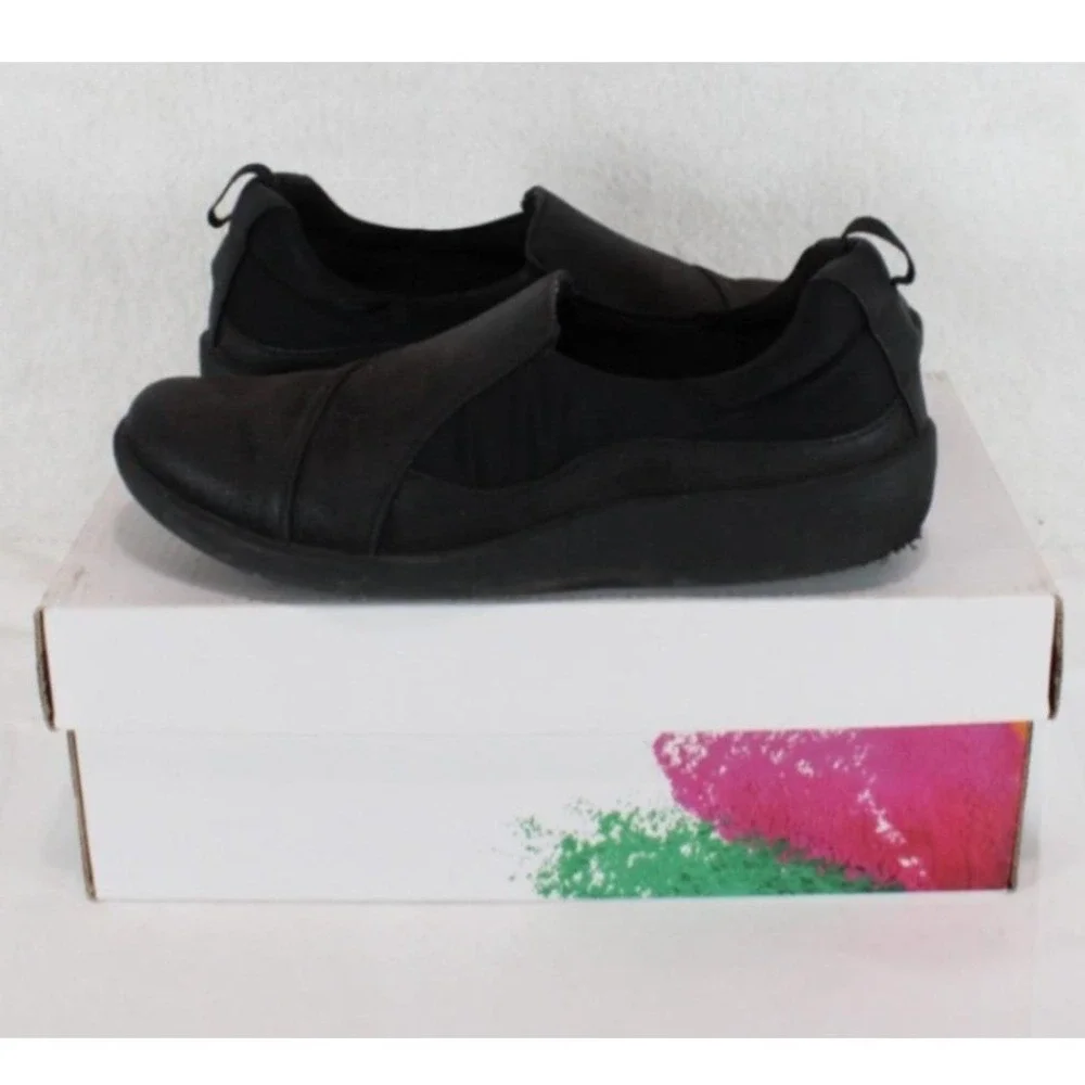 Clarks Cloudsteppers Sillian Paz Black Slip On Loafers‎ Womens 6 M 261209314035